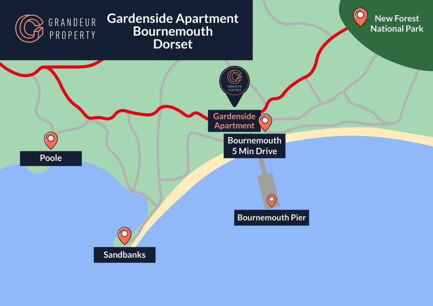 The Gardenside Apartment By Grandeur Property Bournemouth Exterior photo